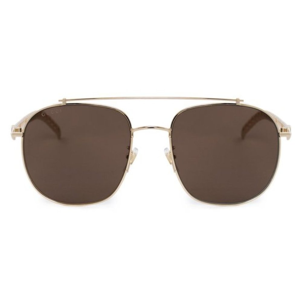 Gucci Brown Aviator Sunglasses